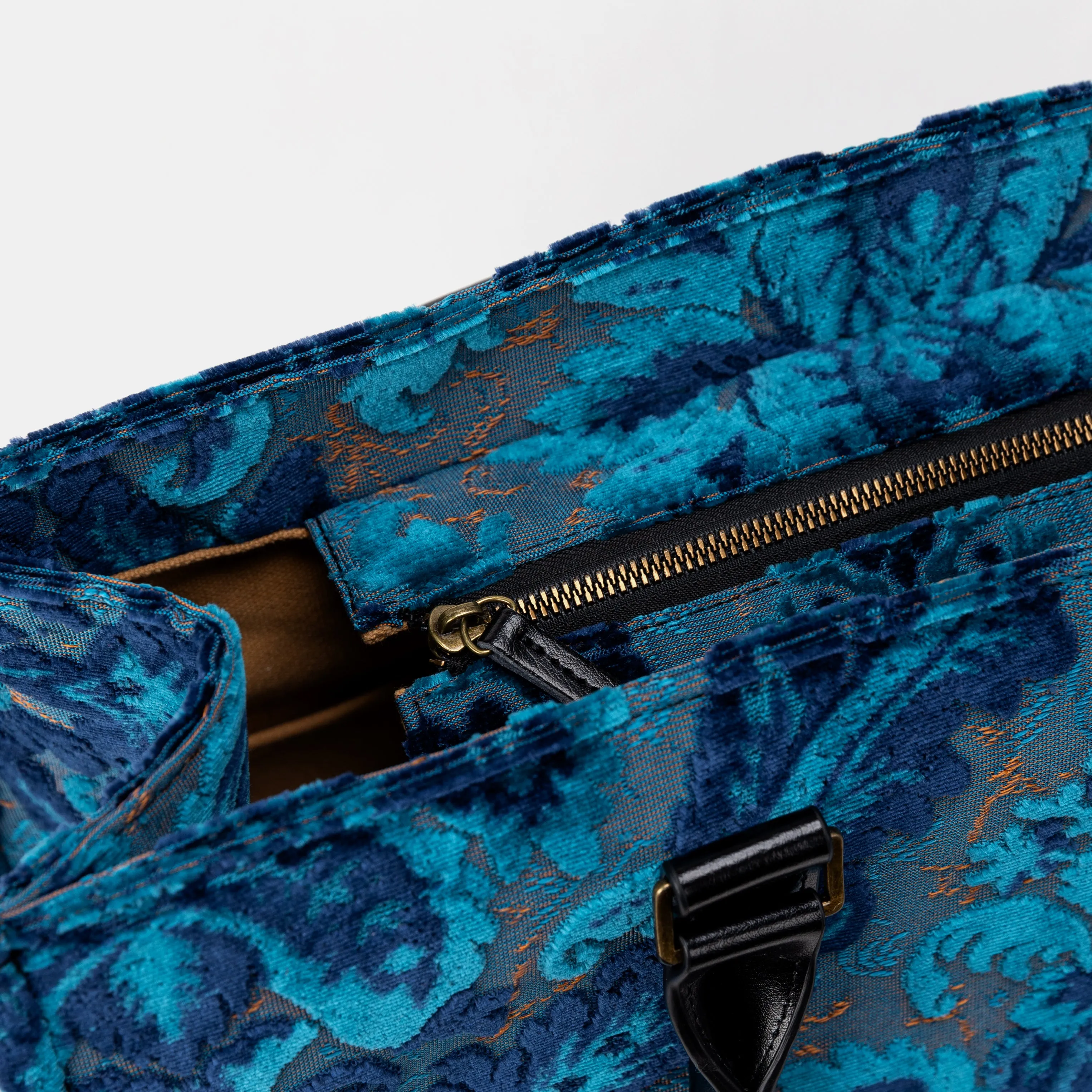 Burnout Velvet Revival Aqua Laptop Work Tote
