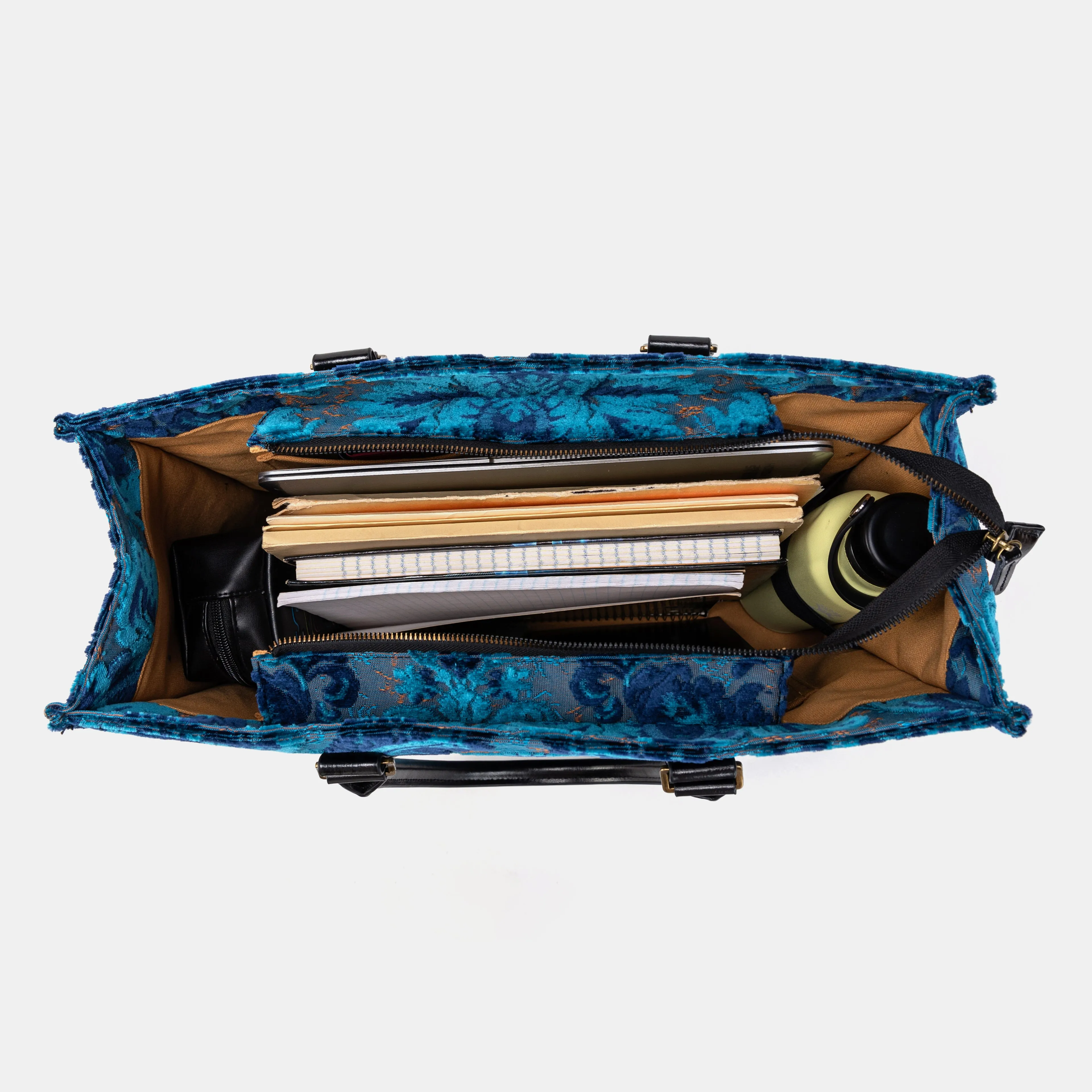 Burnout Velvet Revival Aqua Laptop Work Tote