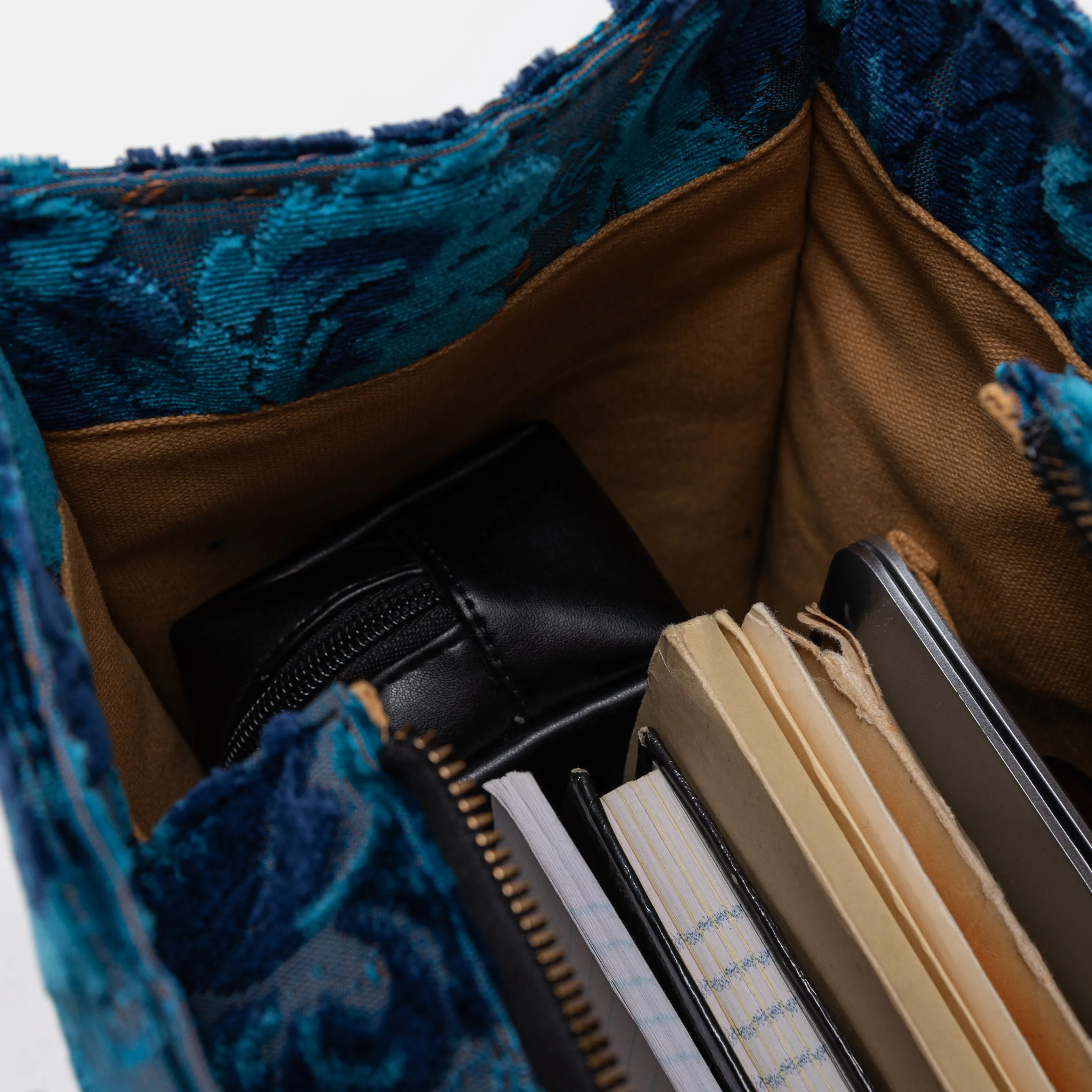 Burnout Velvet Revival Aqua Laptop Work Tote