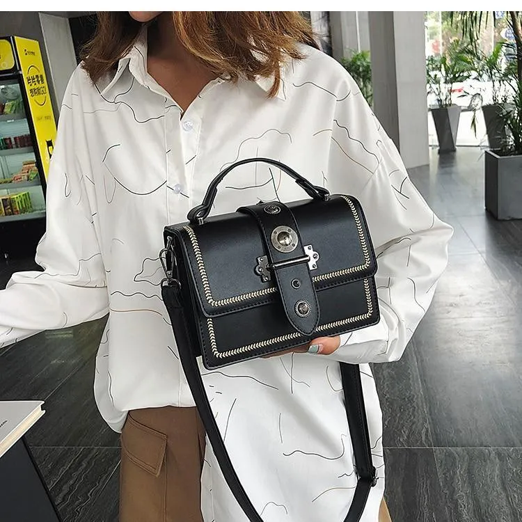 Elegant Rivet Shoulder Messenger Bag