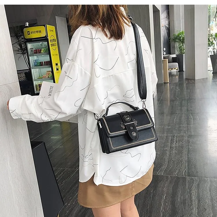 Elegant Rivet Shoulder Messenger Bag