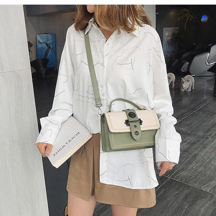 Elegant Rivet Shoulder Messenger Bag