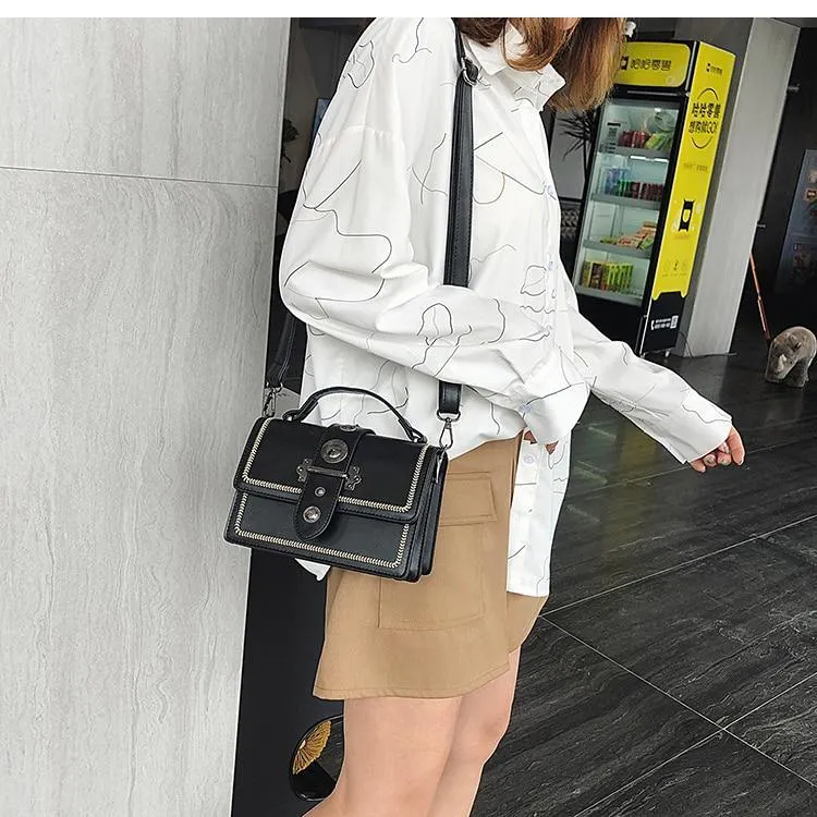 Elegant Rivet Shoulder Messenger Bag