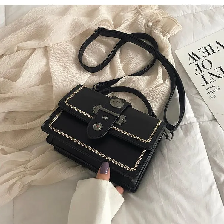 Elegant Rivet Shoulder Messenger Bag