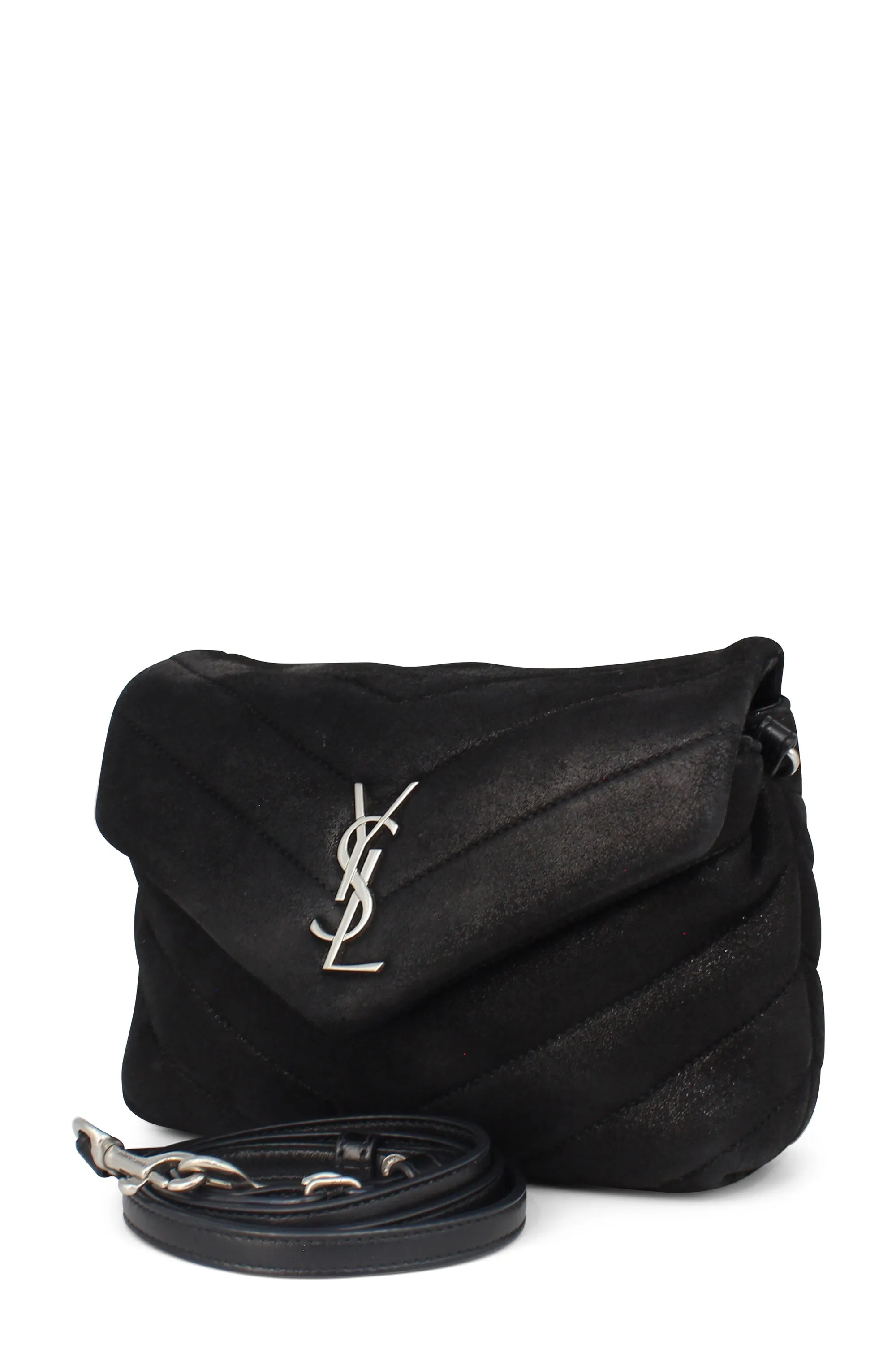 Loulou Toy Bag Black Glitter
