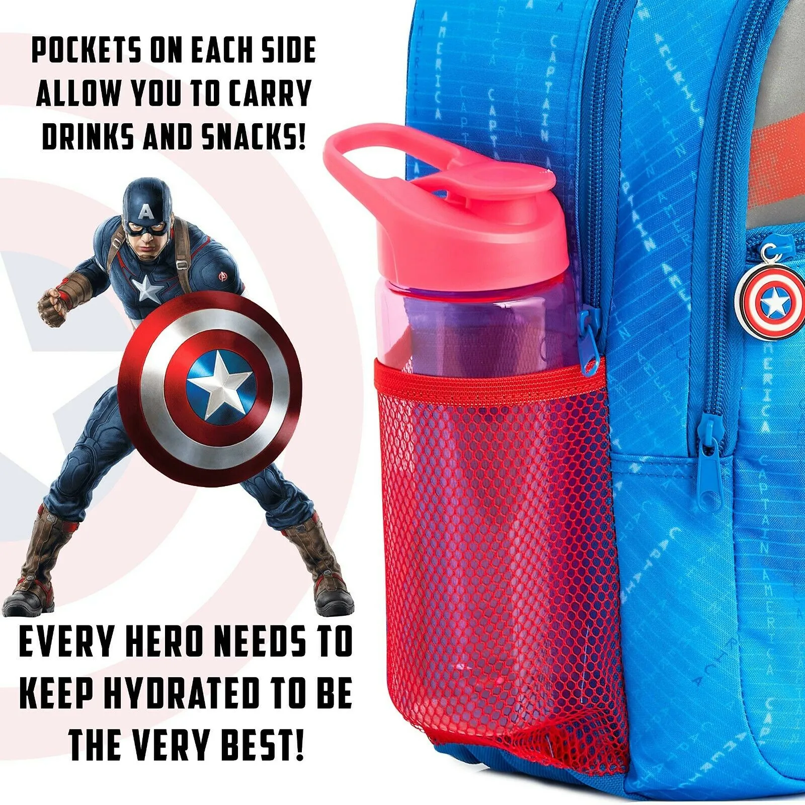 Marvel Backpack - Kids Backpack with Captain America