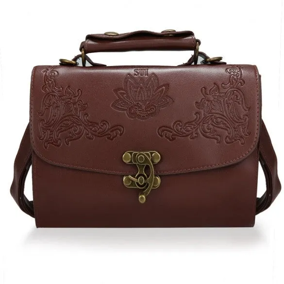 New Women Synthetic Leather Retro Style Shoulder Bag Casual Handbag