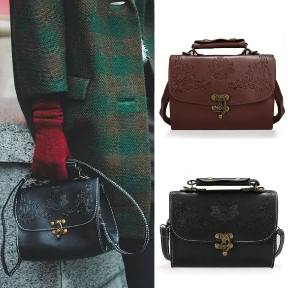 New Women Synthetic Leather Retro Style Shoulder Bag Casual Handbag