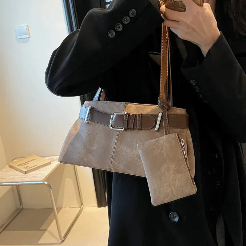 Small Faux Leather Underarm Bag