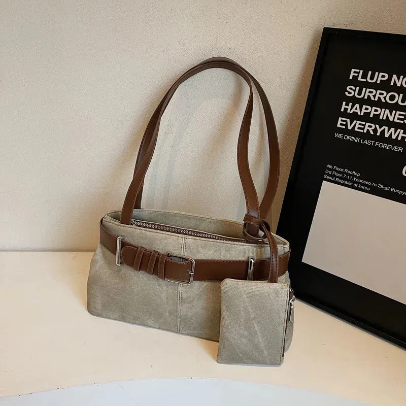 Small Faux Leather Underarm Bag