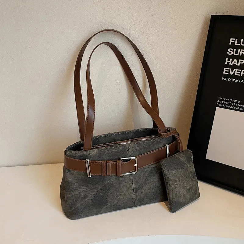 Small Faux Leather Underarm Bag