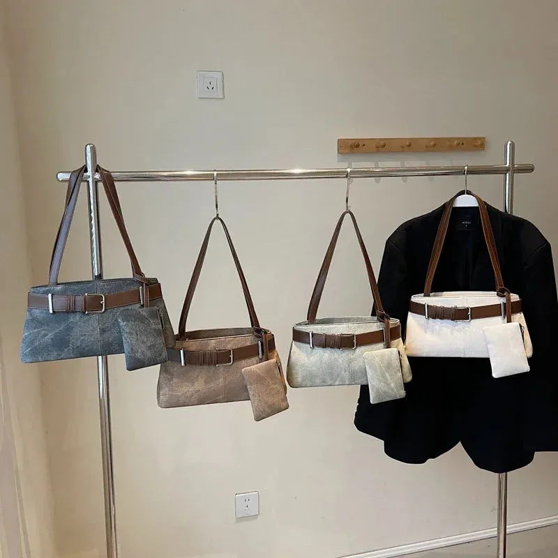 Small Faux Leather Underarm Bag