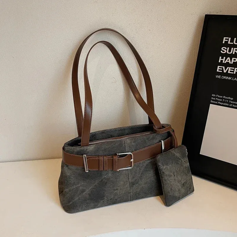 Small Faux Leather Underarm Bag