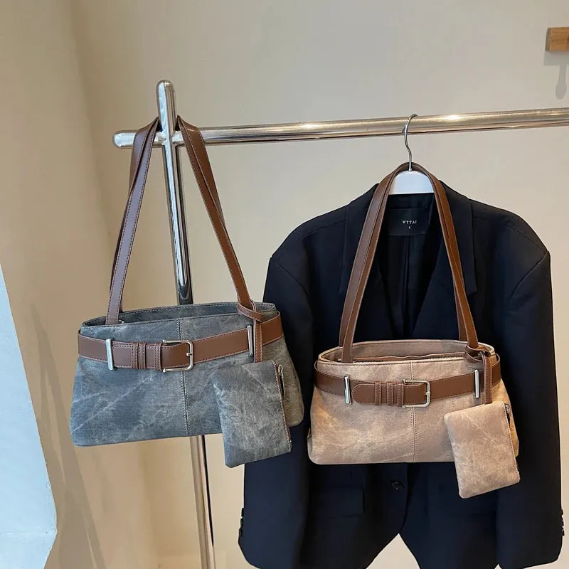 Small Faux Leather Underarm Bag
