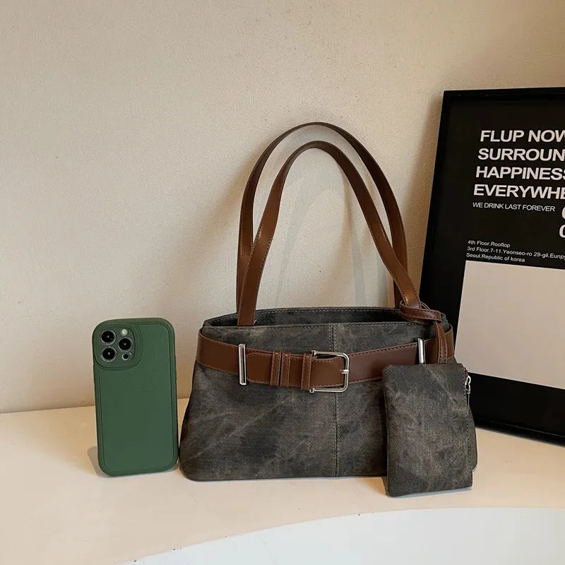 Small Faux Leather Underarm Bag