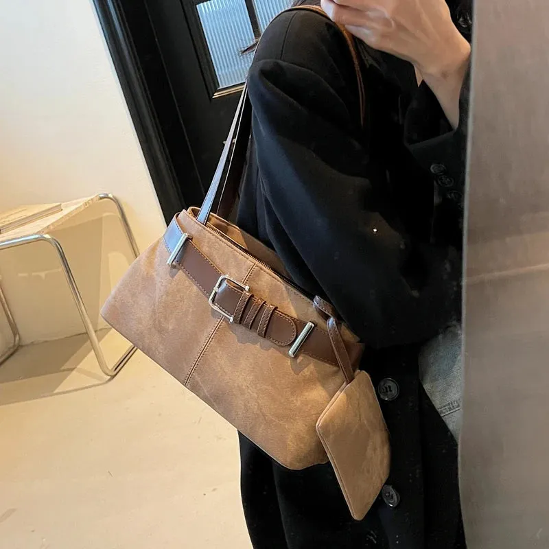 Small Faux Leather Underarm Bag