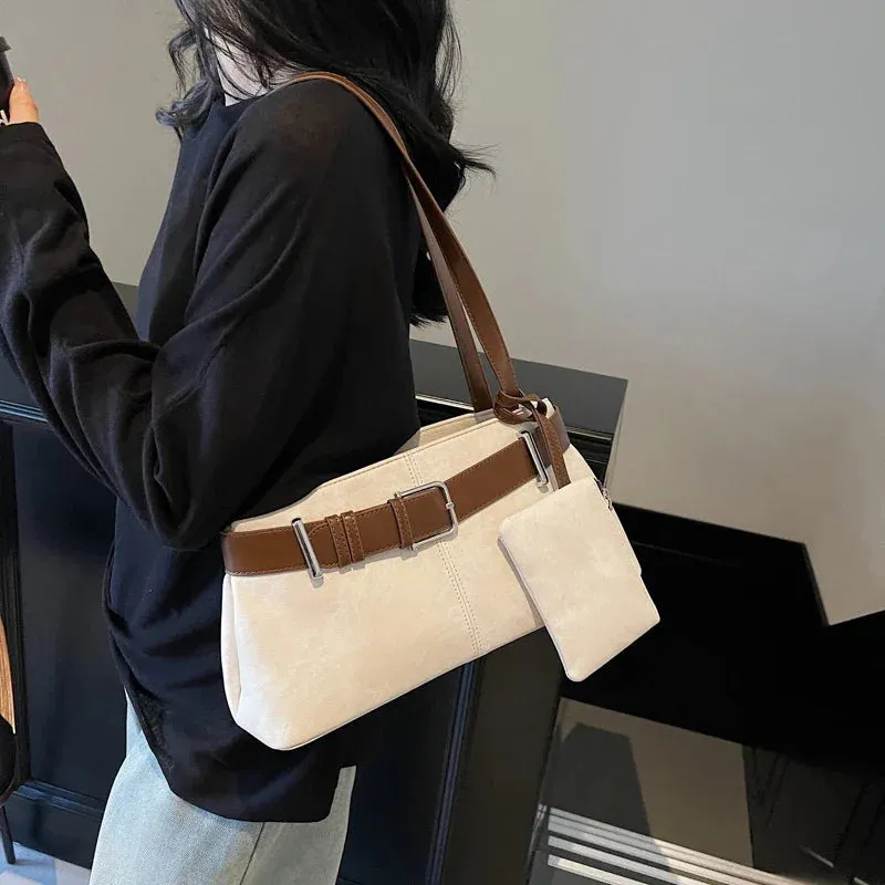 Small Faux Leather Underarm Bag