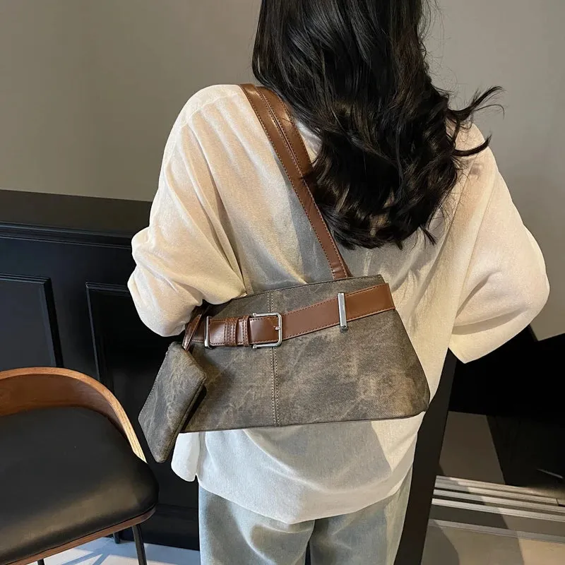 Small Faux Leather Underarm Bag