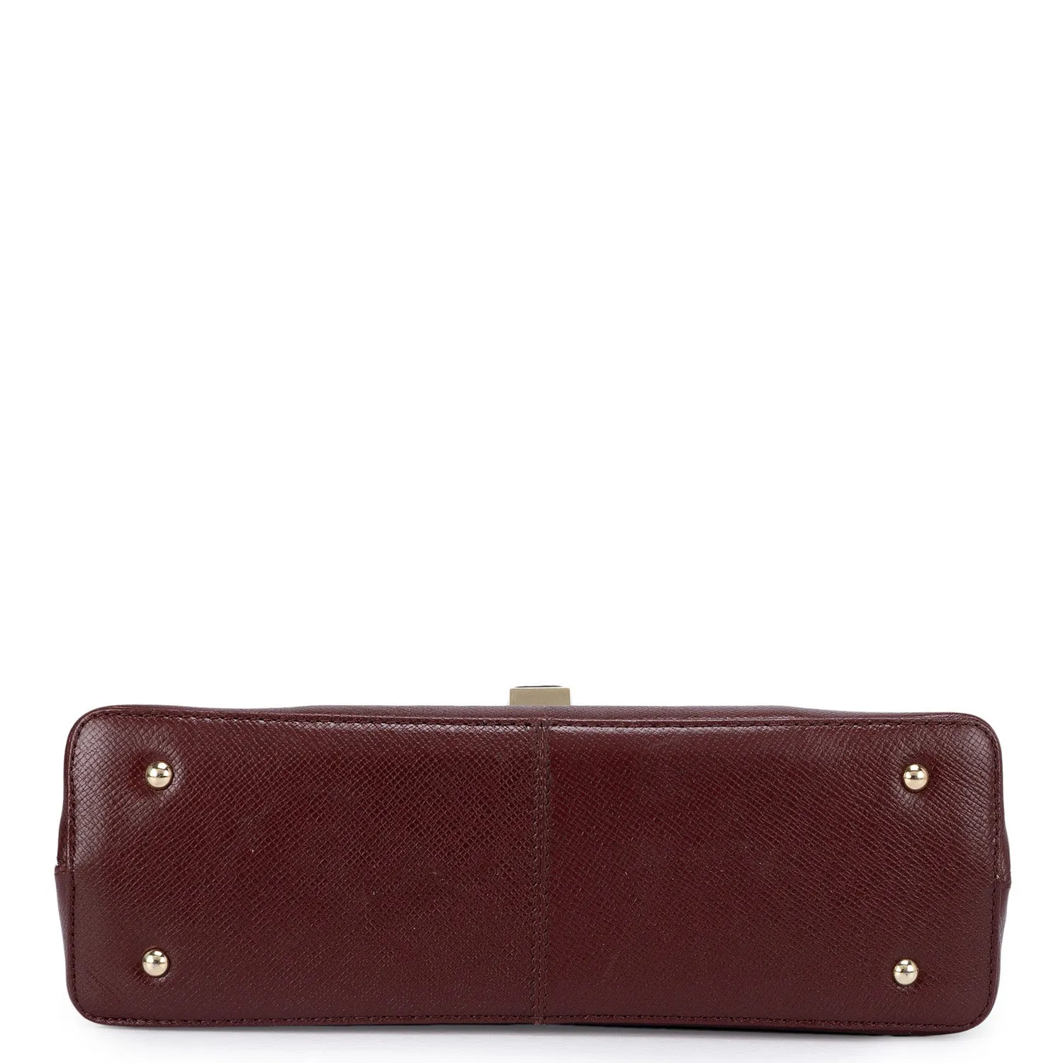 Small Franzy Leather Satchel - Blood Stone