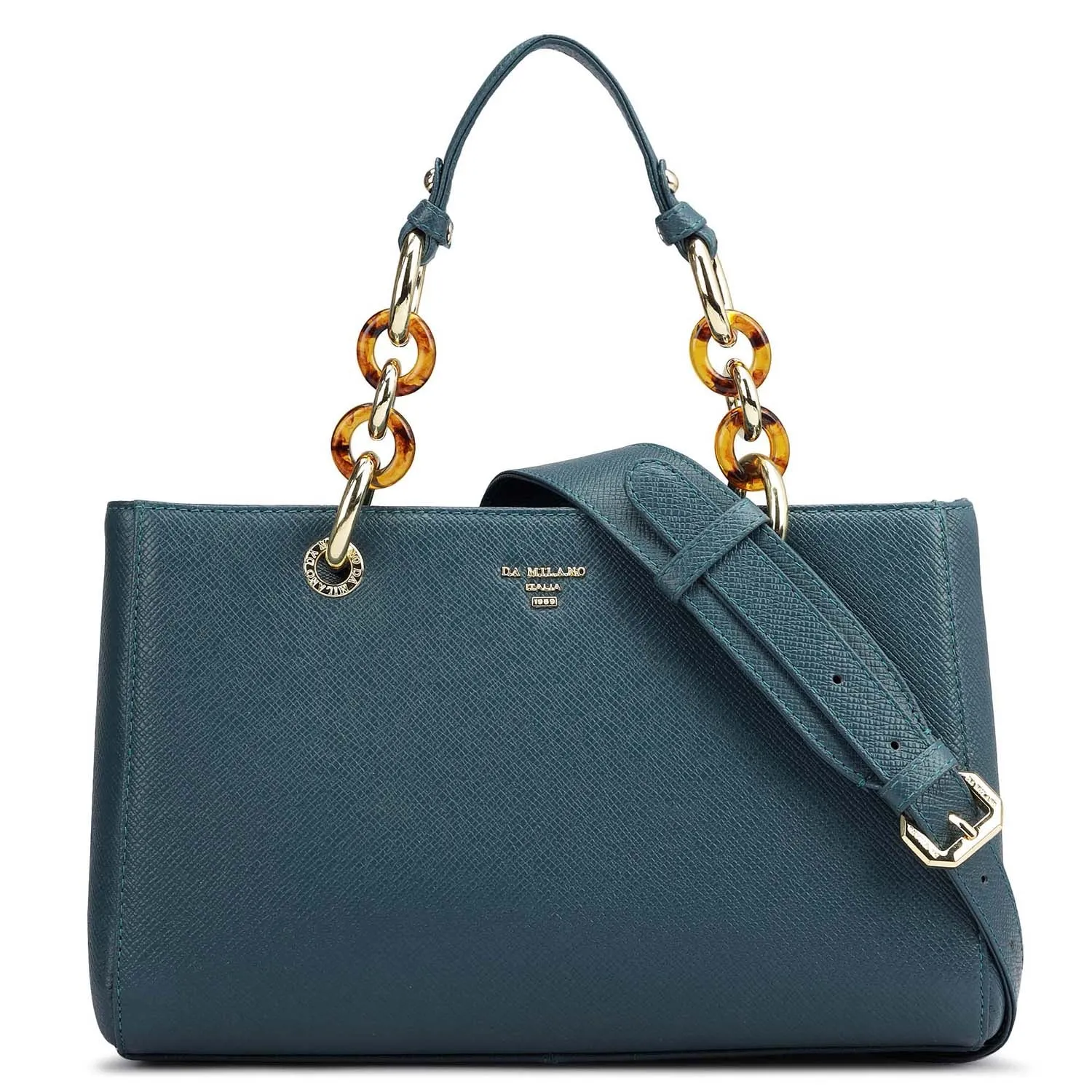 Small Franzy Leather Satchel - Octane