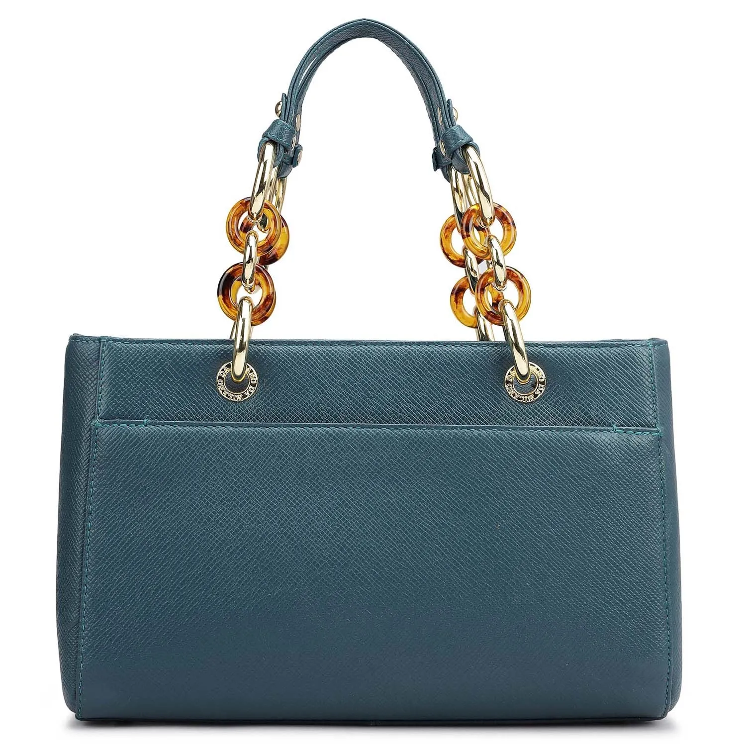 Small Franzy Leather Satchel - Octane