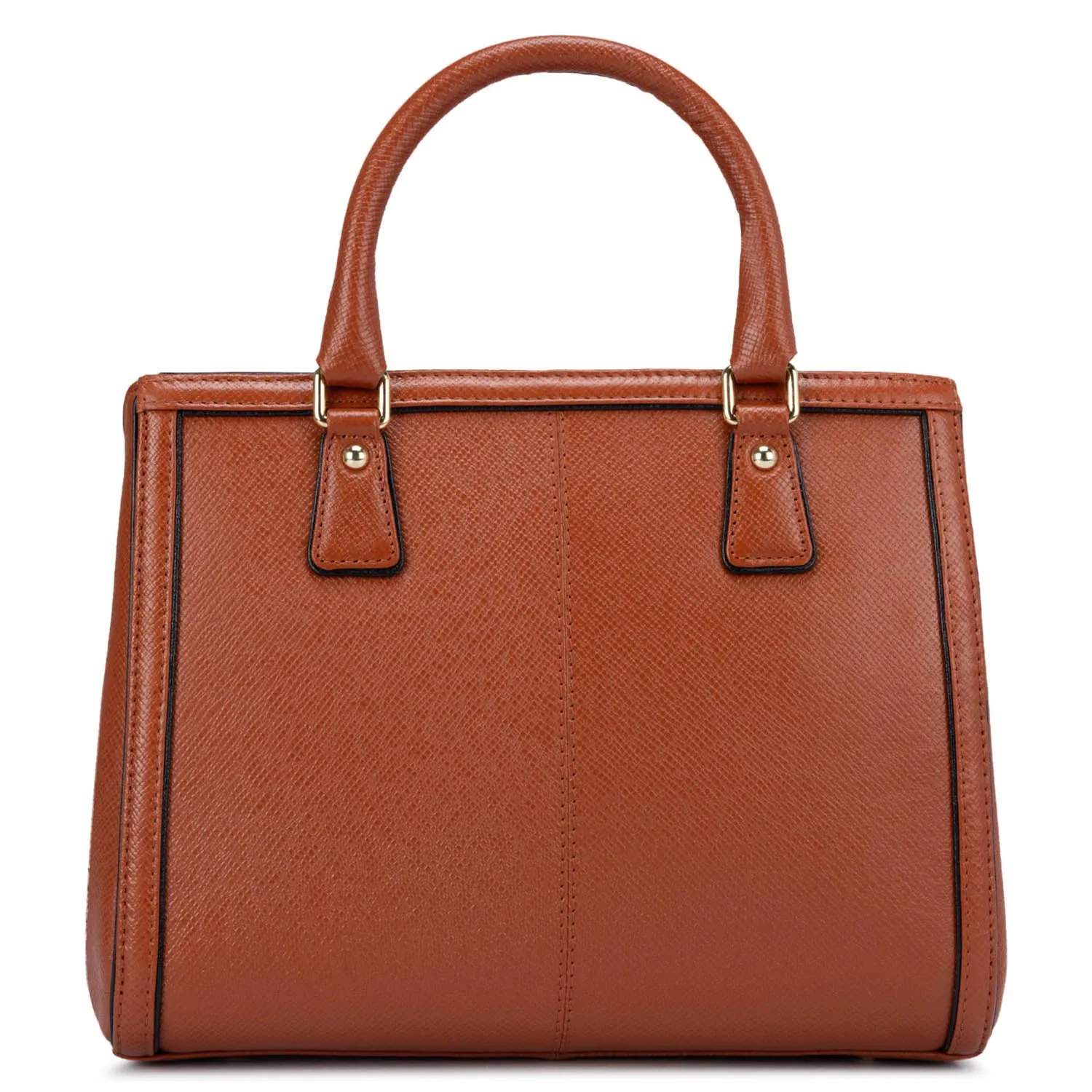 Small Franzy Leather Satchel  - Rust