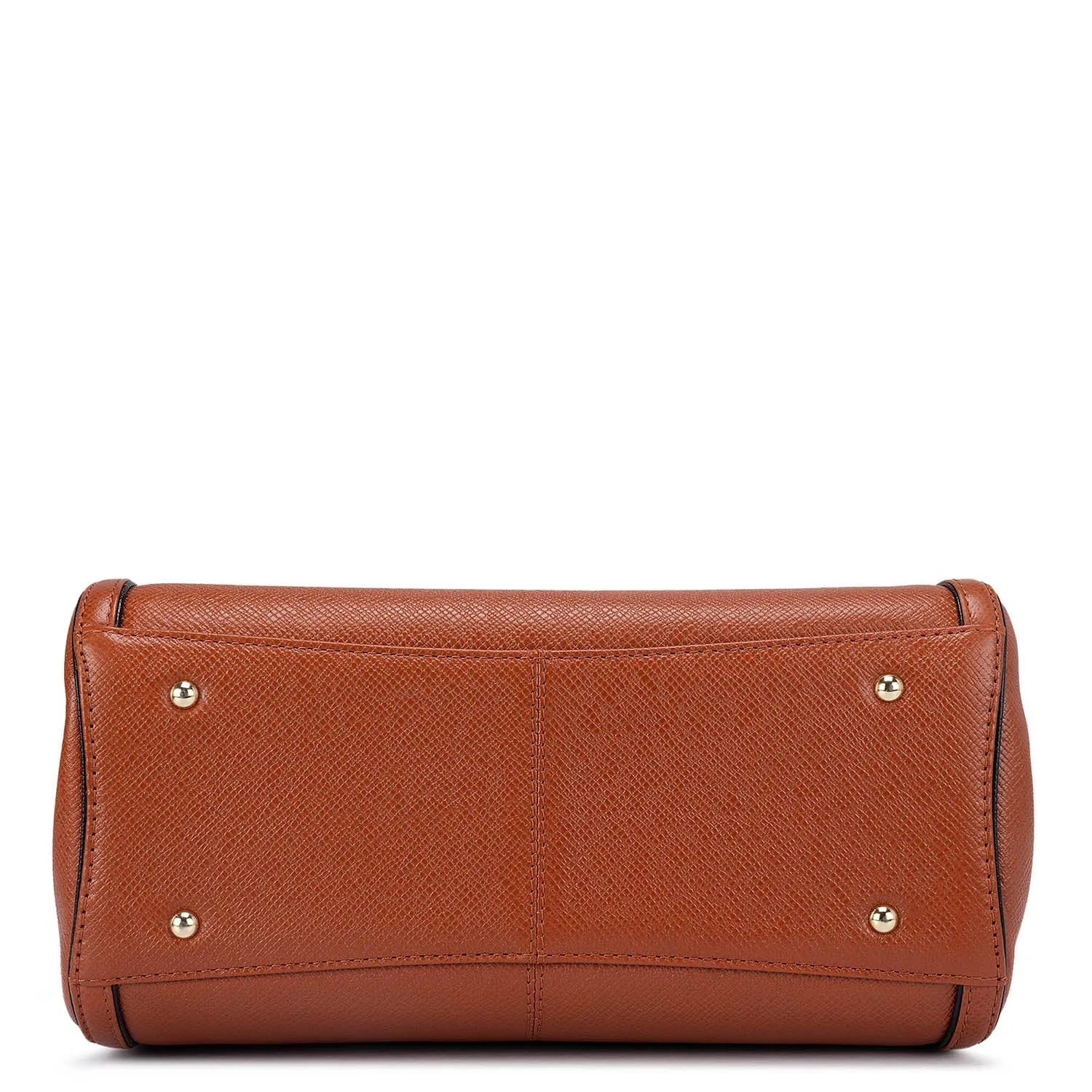 Small Franzy Leather Satchel  - Rust