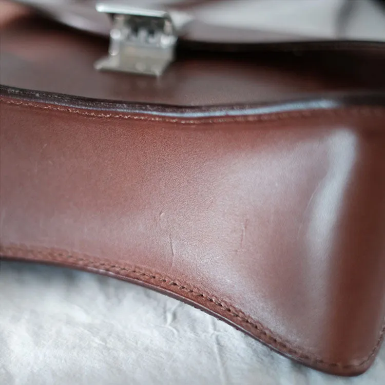 Small Women's Vintage Leather Crossbody Satchel Purse Shoulder Bag For Women