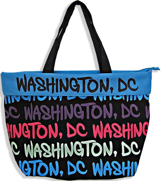 TBDC66 Robin Ruth Cuff Bag - LARGE- Rainbow with Light Blue Washington DC