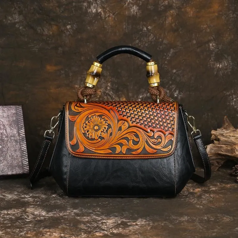 Women Retro Leather Crossbody Handbags