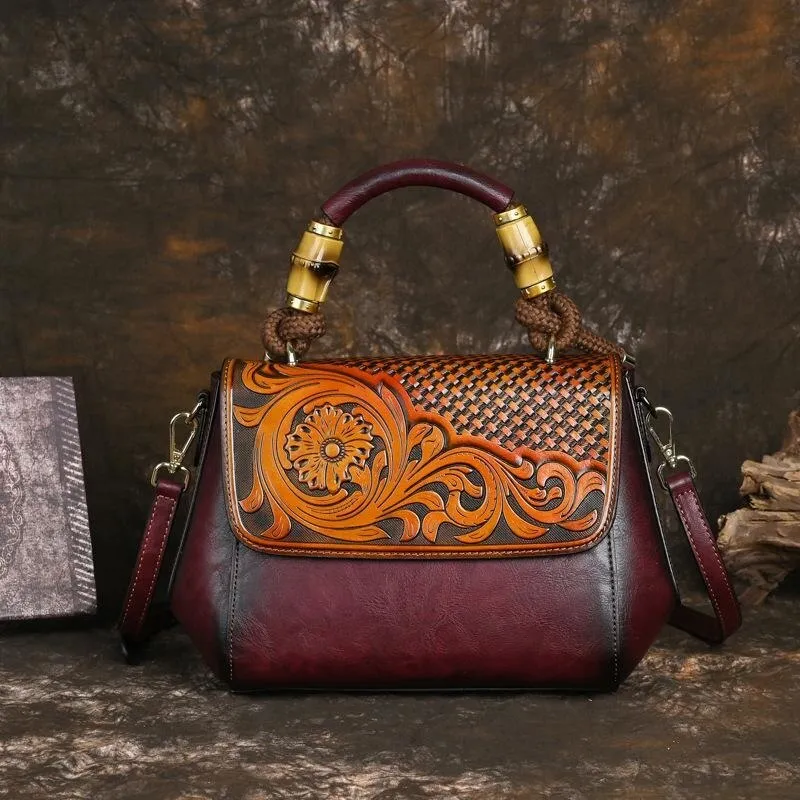 Women Retro Leather Crossbody Handbags