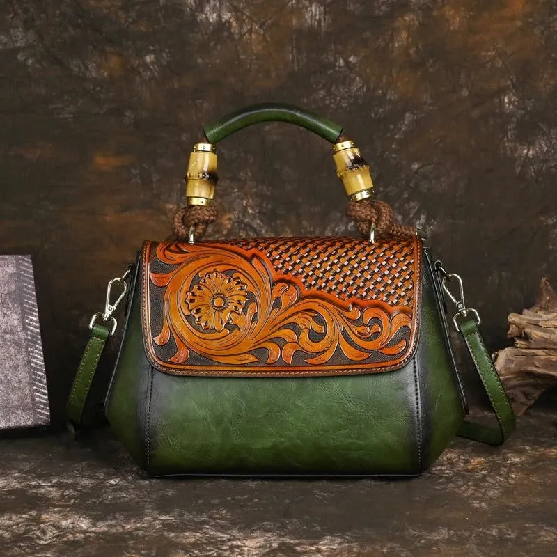 Women Retro Leather Crossbody Handbags